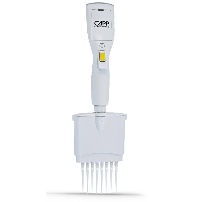 CappTronic electronic pipette, 8-channel, 10-200 ul