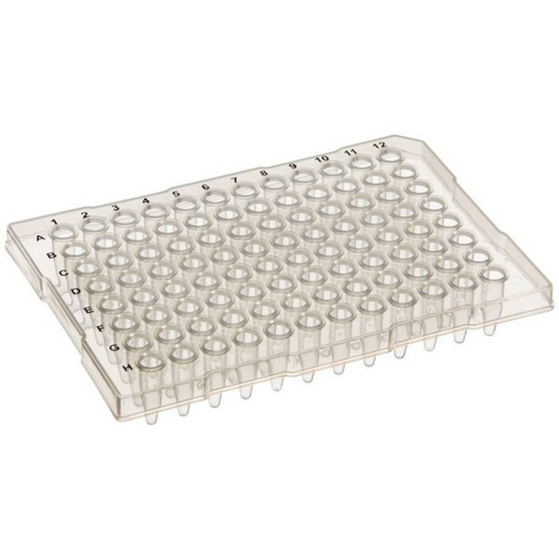 SSI semi-skirted PCR plate, 96 wells, std well, A12 cut corner, white
