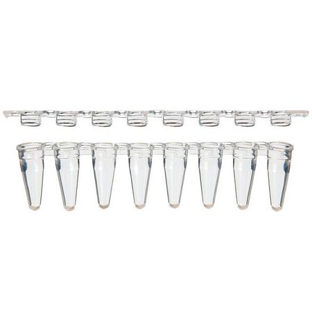 Buy SSI 8-strip low-profile PCR tubes + 8-strip flat caps, clear or white in NZ. 