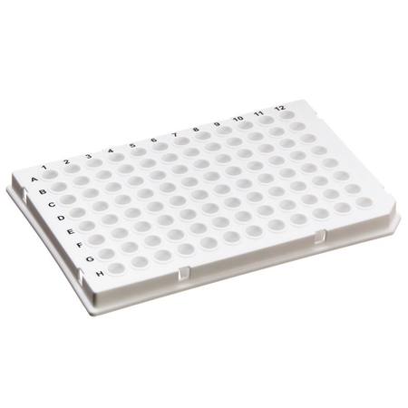Buy SSI semi-skirted PCR plate, 96 well, low-profile, LightCycler type, H12 cut corner, white in NZ. 