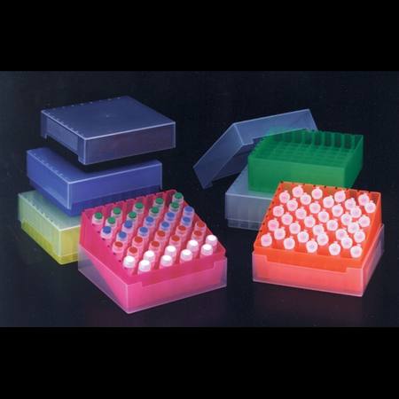 Rack and Lid 81 Place,  Fluorescent Yellow,  5 Racks/Pack, 4 Packs/Case