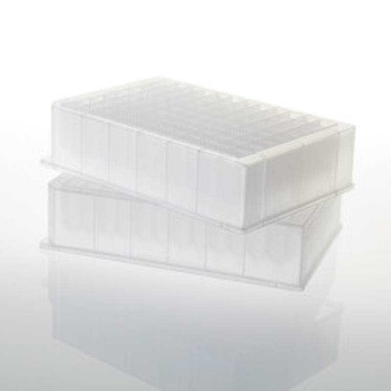 1.1ml, Square Well, V-Bottom Deep Well Plate, 25/case