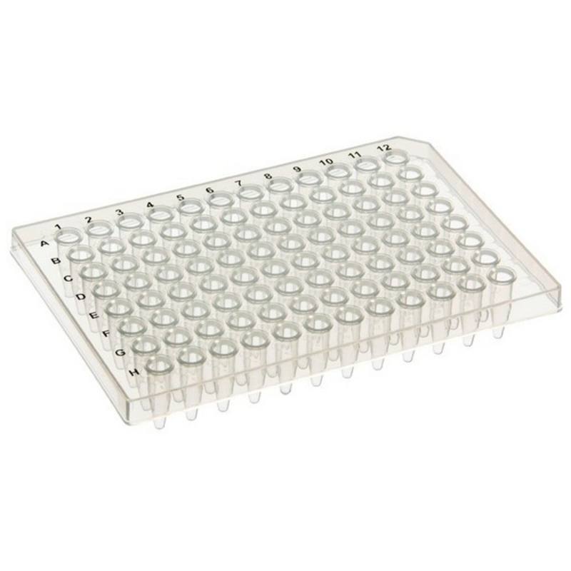 SSI semi-skirted PCR plate, 96 wells, std well, A12 cut corner, blue