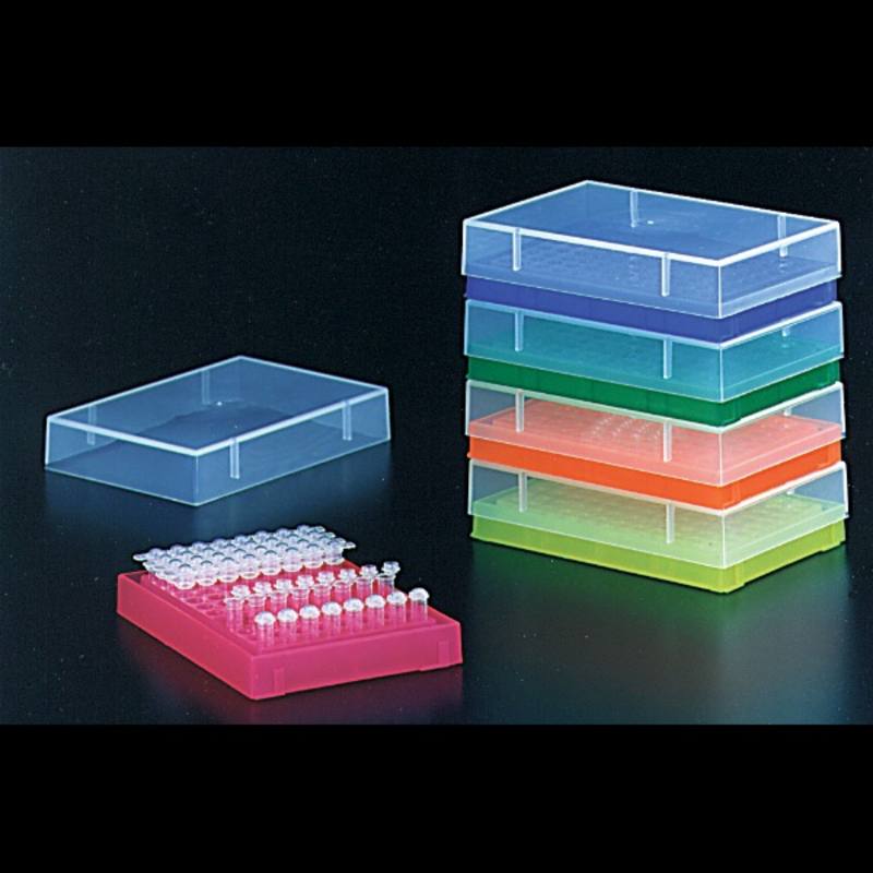 Rack and Lid PCR 96 Place, WU Fluorescent Green, 5 Racks/Pack, 4 Packs/Case