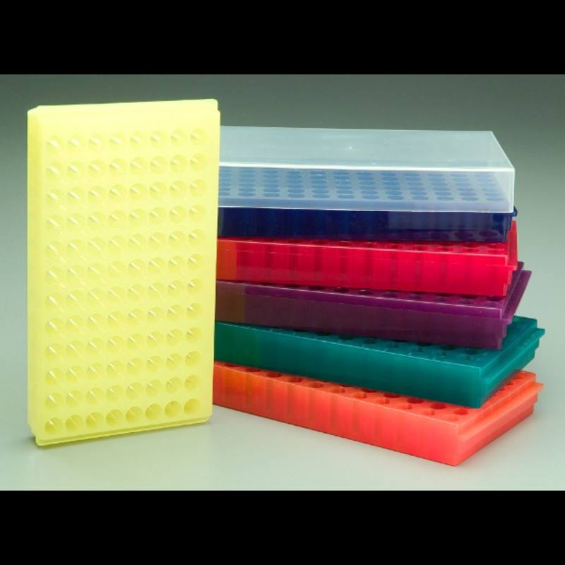 Rack, No Lid, 96 Place, Fluorescent Assorted, 5 Racks/Pack, 2 Packs/Case