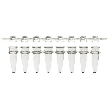 Buy SSI 8-strip PCR tubes + 8-strip dome caps, clear, assorted colours or white in NZ. 