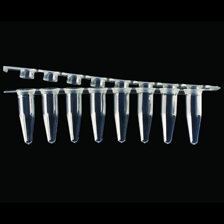 SSI UltraFlux z 0.2ml PCR tube strips with flat caps, strips of 8, clear, assorted or white