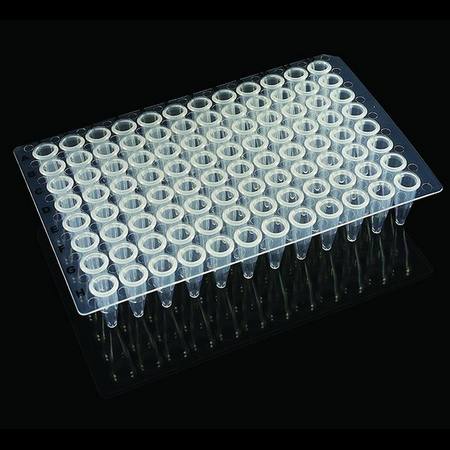 SSI unskirted PCR plate, 96 wells, std well, cuttable, A12 cut corner, clear