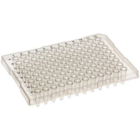 SSI semi-skirted PCR plate, 96 wells, std well, A12 cut corner, green