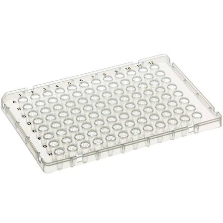 SSI semi-skirted PCR plate, 96 wells, low-profile, FAST type, A1 cut corner, clear